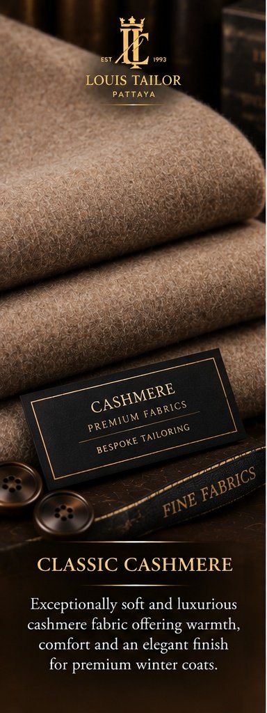 Classic Cashmere Wooltex Winter Coat Fabric - Louis Tailor Pattaya