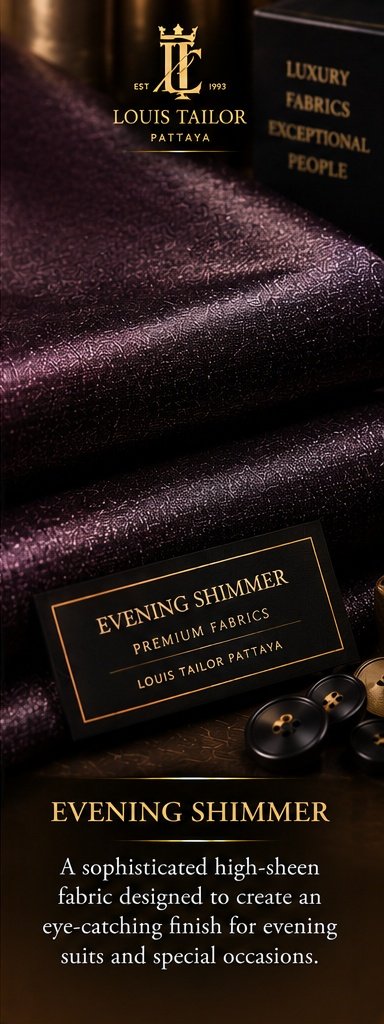 Evening Shimmer Shiny Suit and Jacket Fabric - Louis Tailor Pattaya