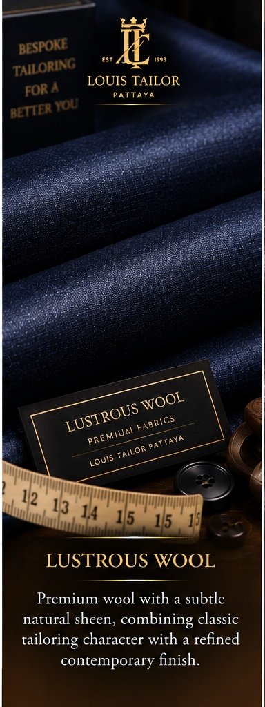 Lustrous Wool Shiny Suit and Jacket Fabric - Louis Tailor Pattaya