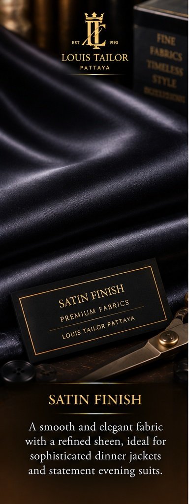 Satin Finish Shiny Suit and Jacket Fabric - Louis Tailor Pattaya