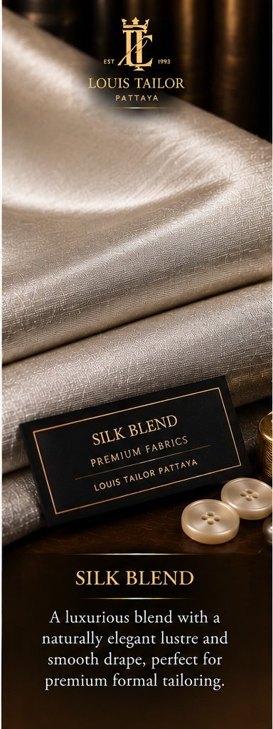 Silk Blend Shiny Suit and Jacket Fabric - Louis Tailor Pattaya