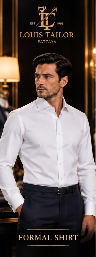 Bespoke formal shirt tailored in Pattaya