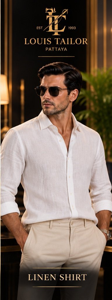 Bespoke linen shirt for tropical climate in Pattaya