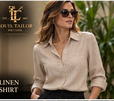 Women's linen shirt tailored in Pattaya