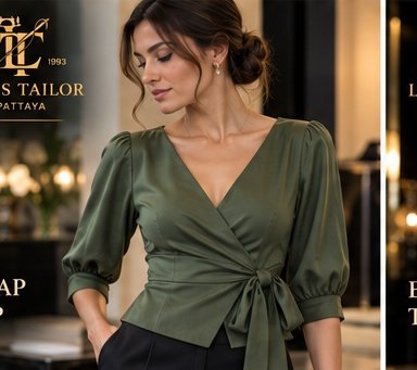 Women's wrap top tailored in Pattaya